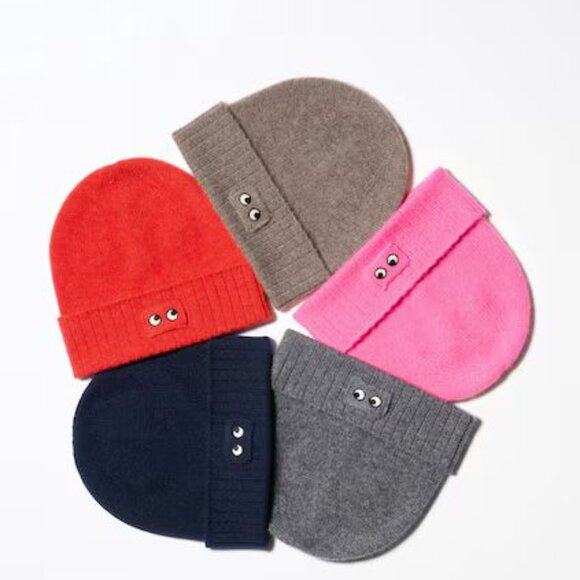 Anya Hindmarch x Uniqlo Cashmere Knitted Beanie - Unisex - Red - Picture 4 of 5
